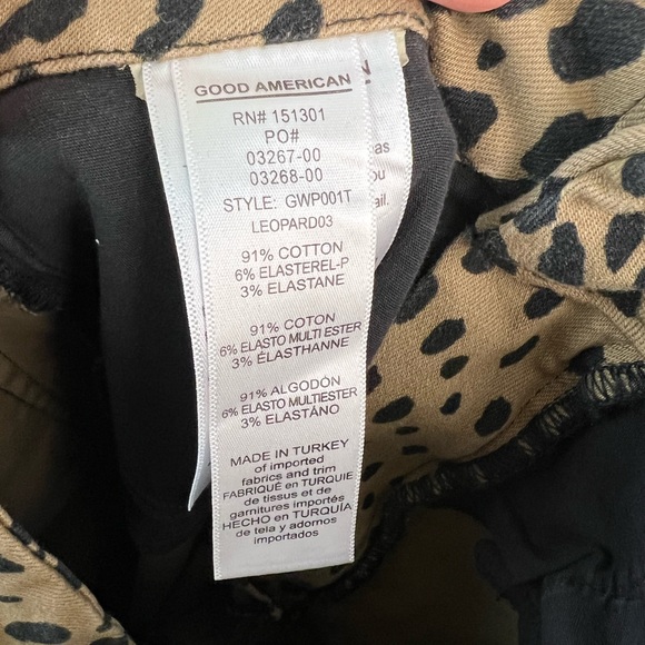 Good American Good Waist Leopard Print Jeans, 4/27 - Picture 7 of 10